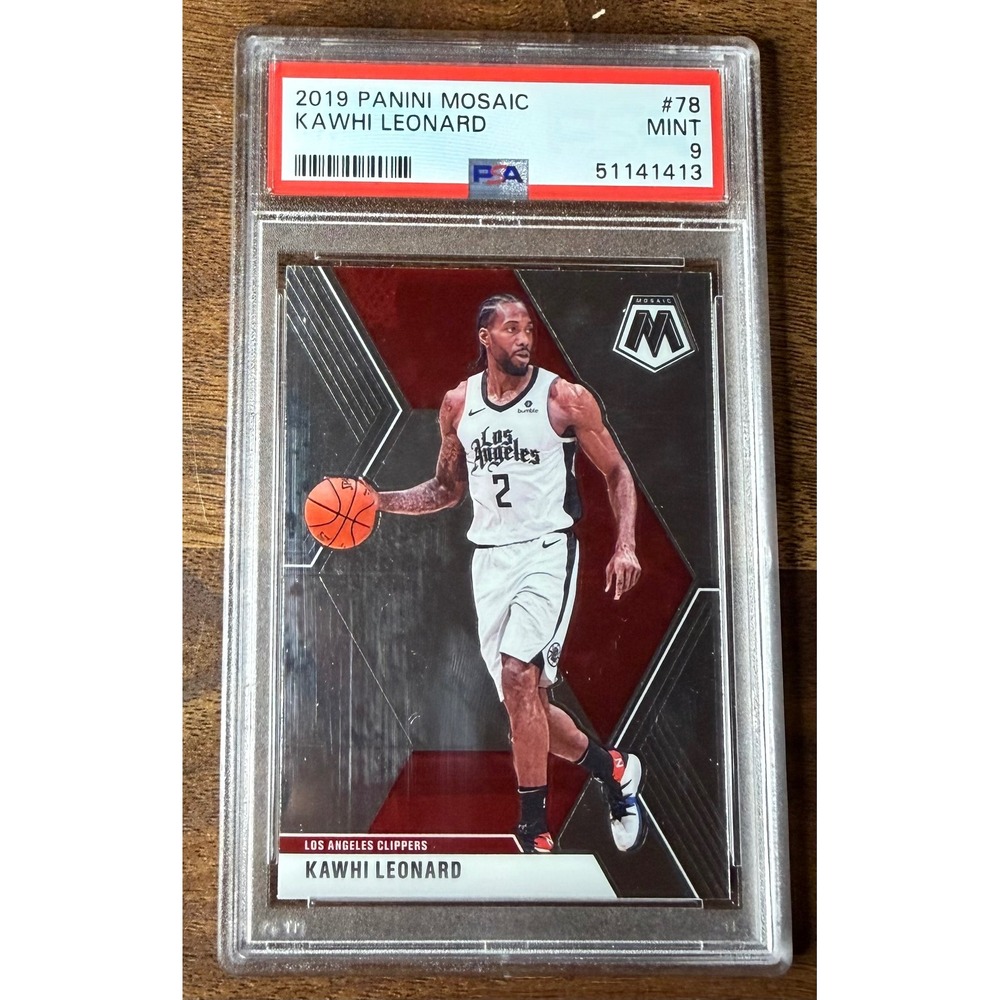2019 Panini Mosaic Kawhi Leonard #78 Los Angeles Clippers PSA 9 Mint NBA Card